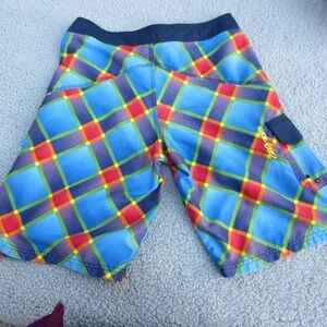 Nike 6.0 Board‎ Shorts Men's 28  Black BluePlaid Swim Trunks Pockets Beach Surf